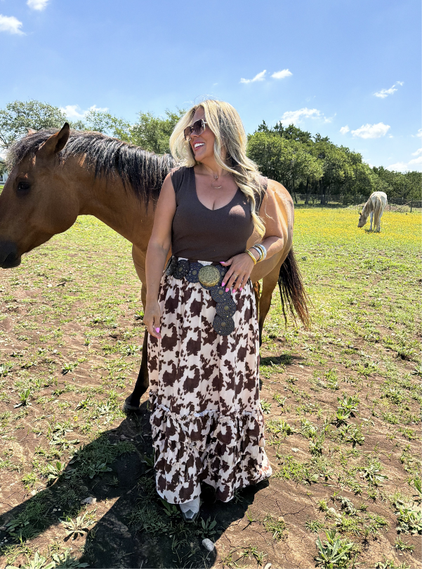 Holy Cow Cutie Maxi Skirt - Reg & Curvy