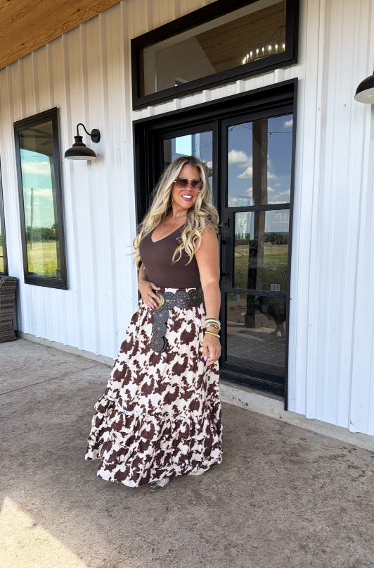 Holy Cow Cutie Maxi Skirt - Reg & Curvy