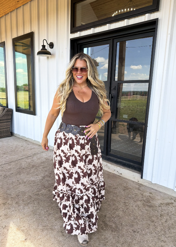 Holy Cow Cutie Maxi Skirt - Reg & Curvy
