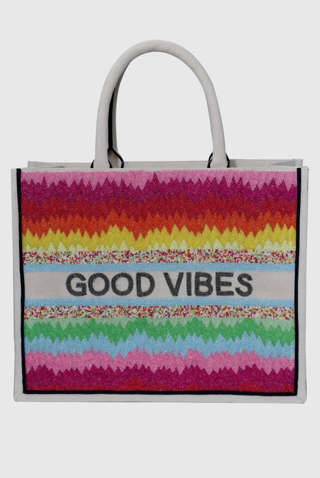 Customizable Beaded Tote Bag - Multiple Options - Lolo Viv Boutique