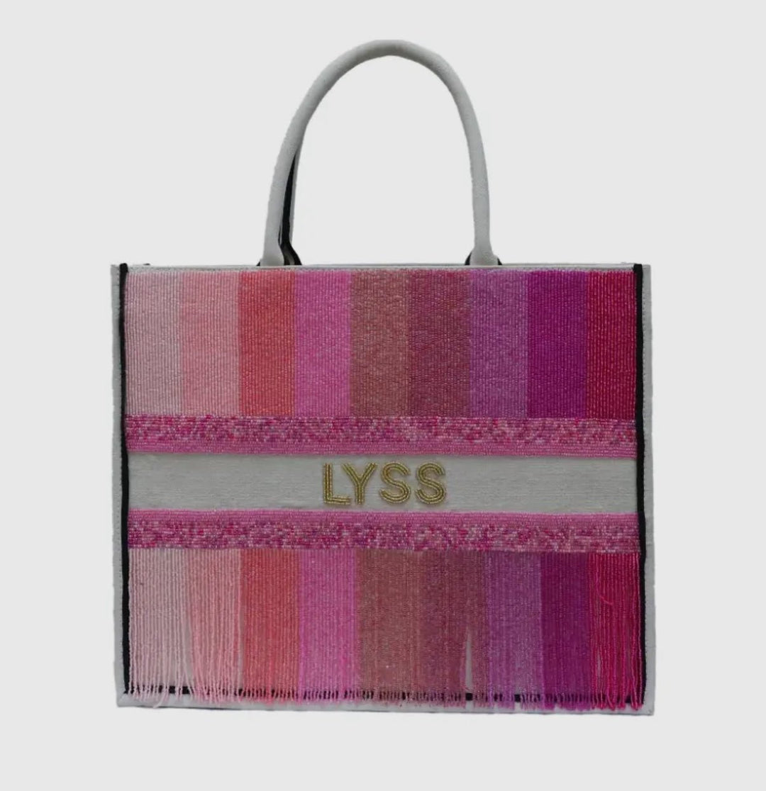Customizable Beaded Tote Bag - Multiple Options - Lolo Viv Boutique