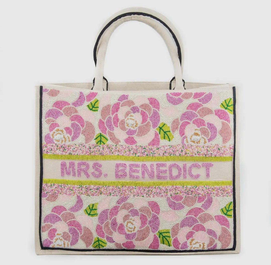 Customizable Beaded Tote Bag - Multiple Options - Lolo Viv Boutique