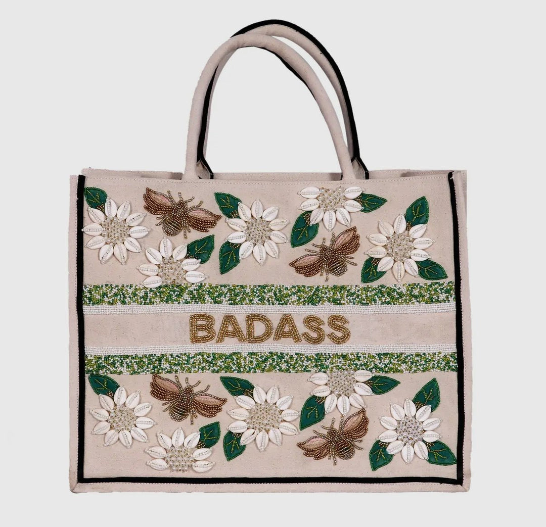 Customizable Beaded Tote Bag - Multiple Options - Lolo Viv Boutique
