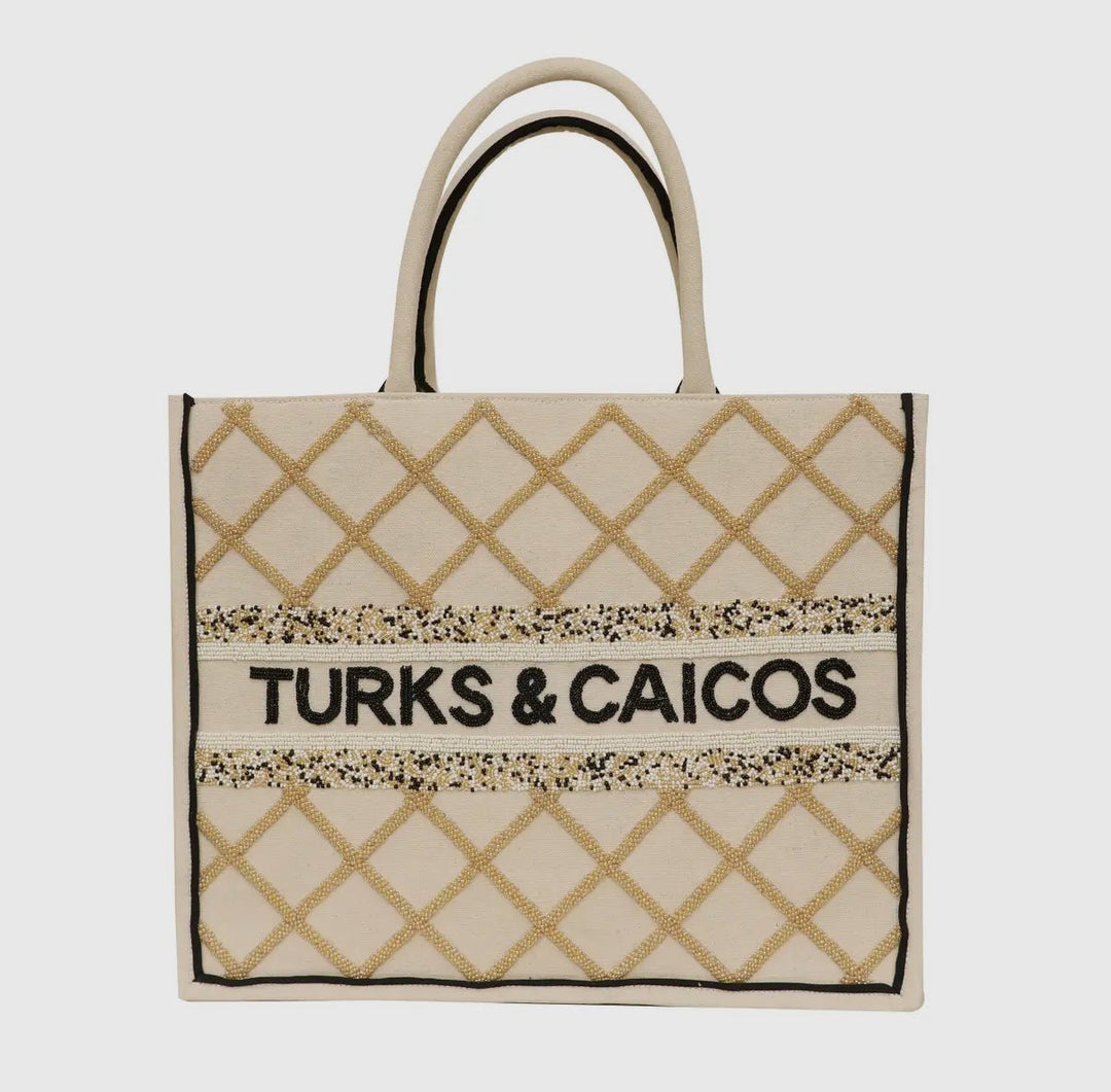 Customizable Beaded Tote Bag - Multiple Options - Lolo Viv Boutique