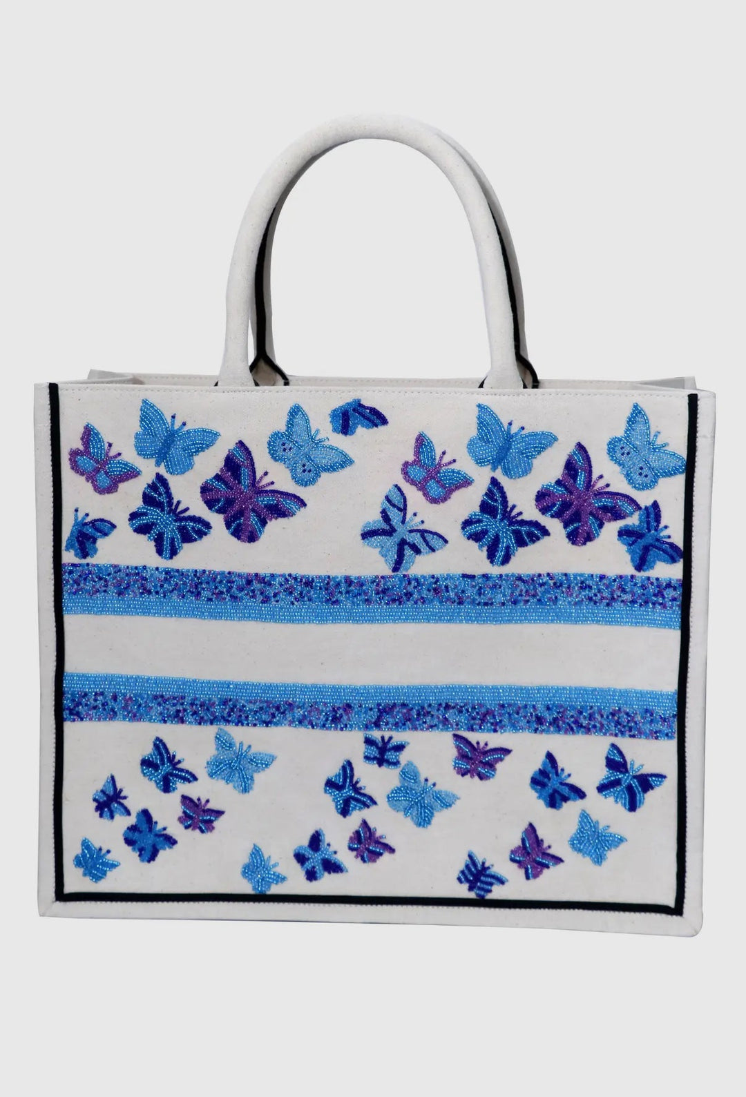 Customizable Beaded Tote Bag - Multiple Options - Lolo Viv Boutique