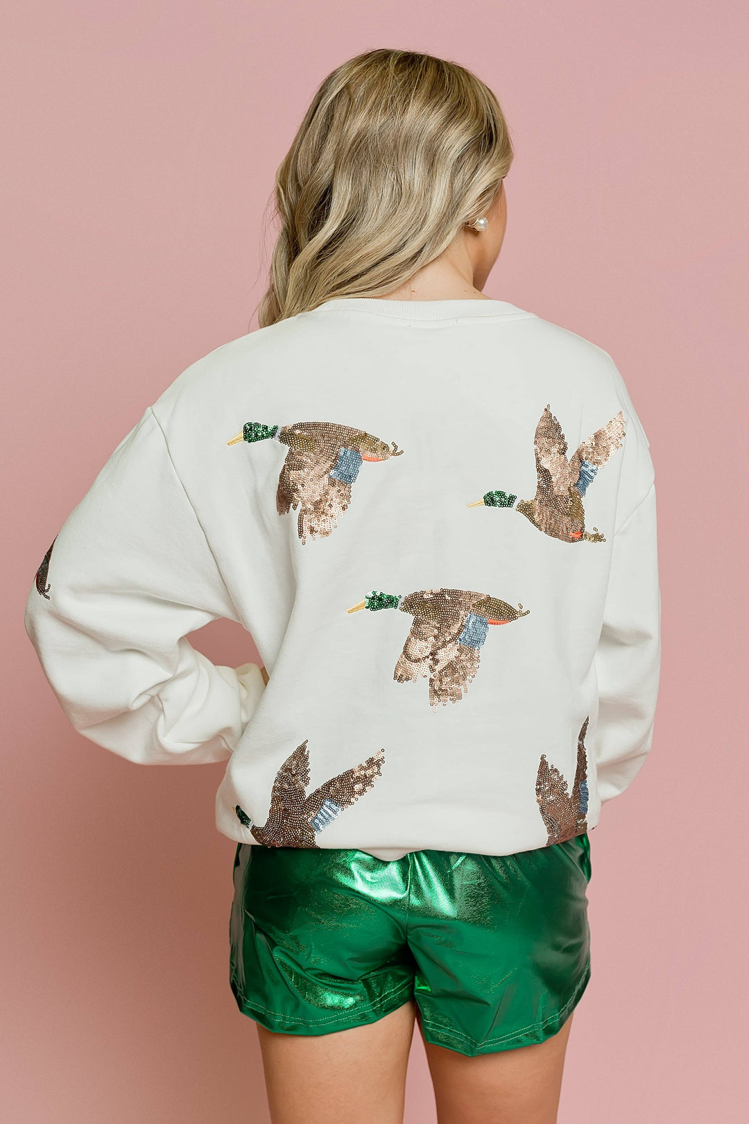 Glitter Flight Mallard Sweatshirt - Reg & Curvy