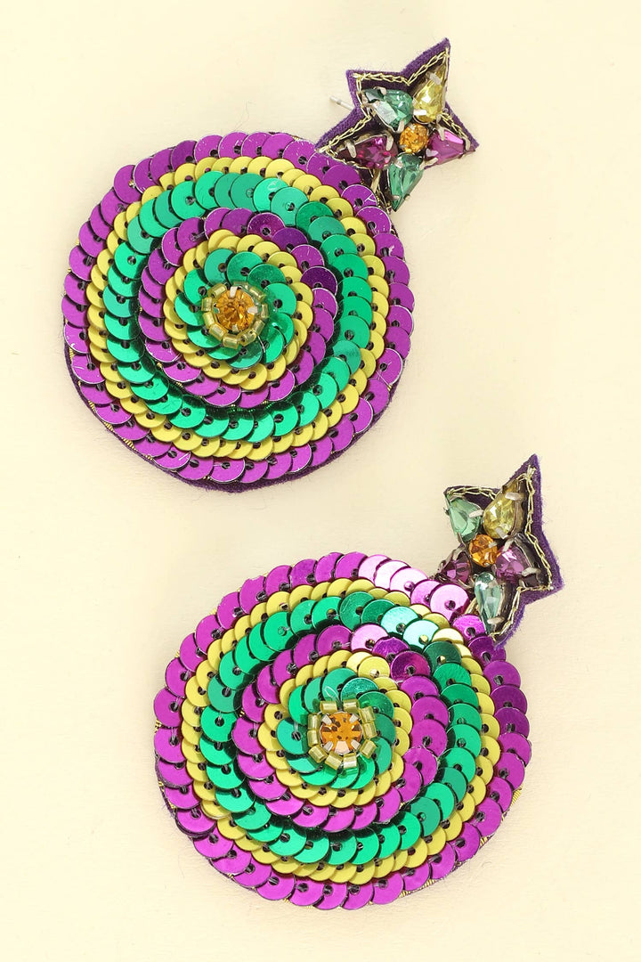 The Let’s Roll Sequin Statement Earrings
