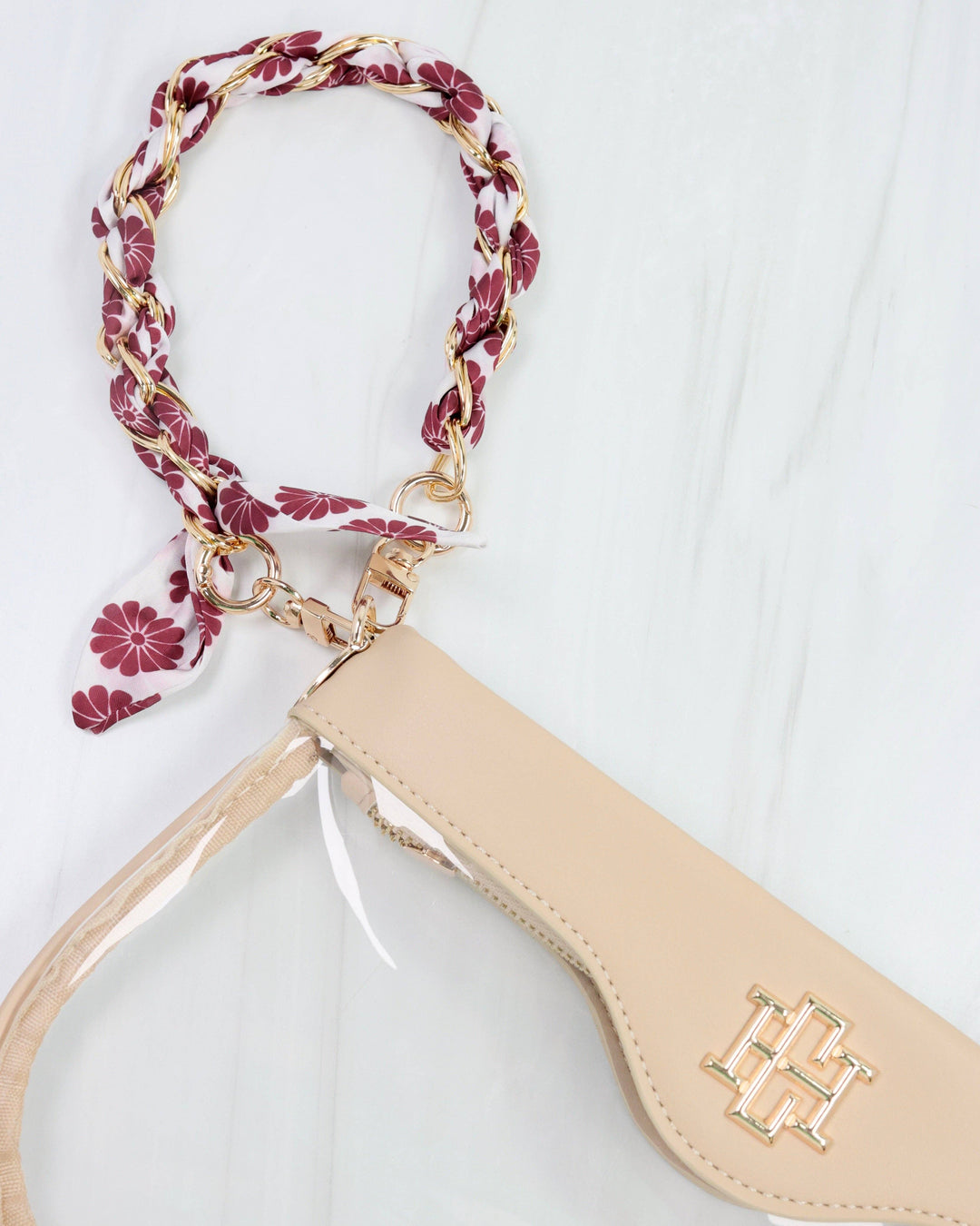 The Sideline Chic Purse Chain – Maroon Floral