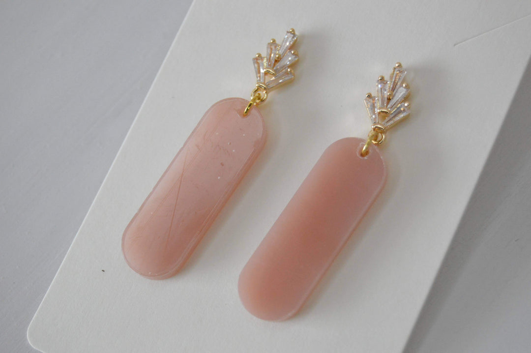 Blush Glow Drop Earrings