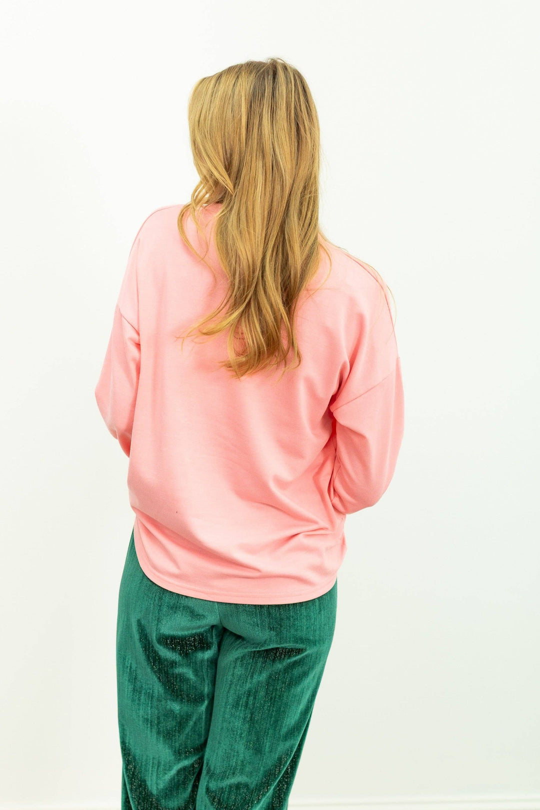 Jingle Jive Santa Sweatshirt in Pink - Curvy