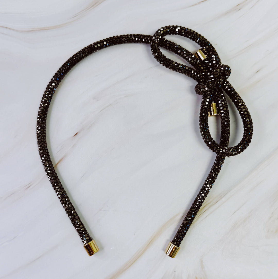 Bling Tube Bow Headband in 3 Colors