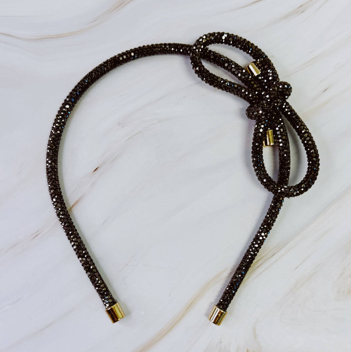 Bling Tube Bow Headband in 3 Colors
