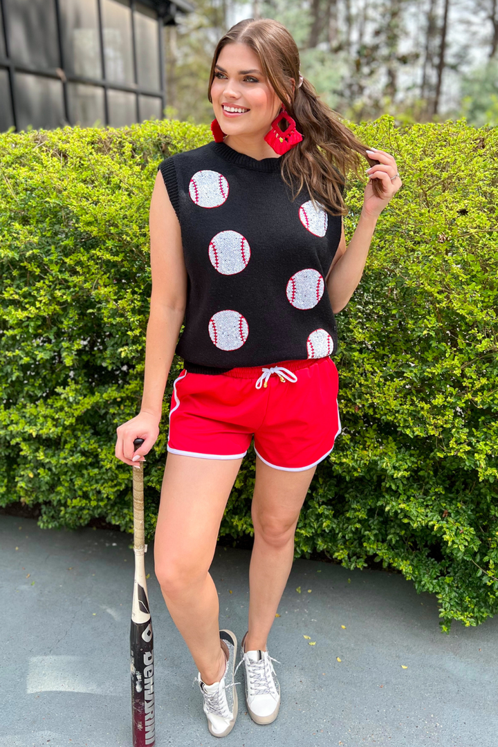 The Home Run Sparkle Sweater Tank - Reg & Curvy