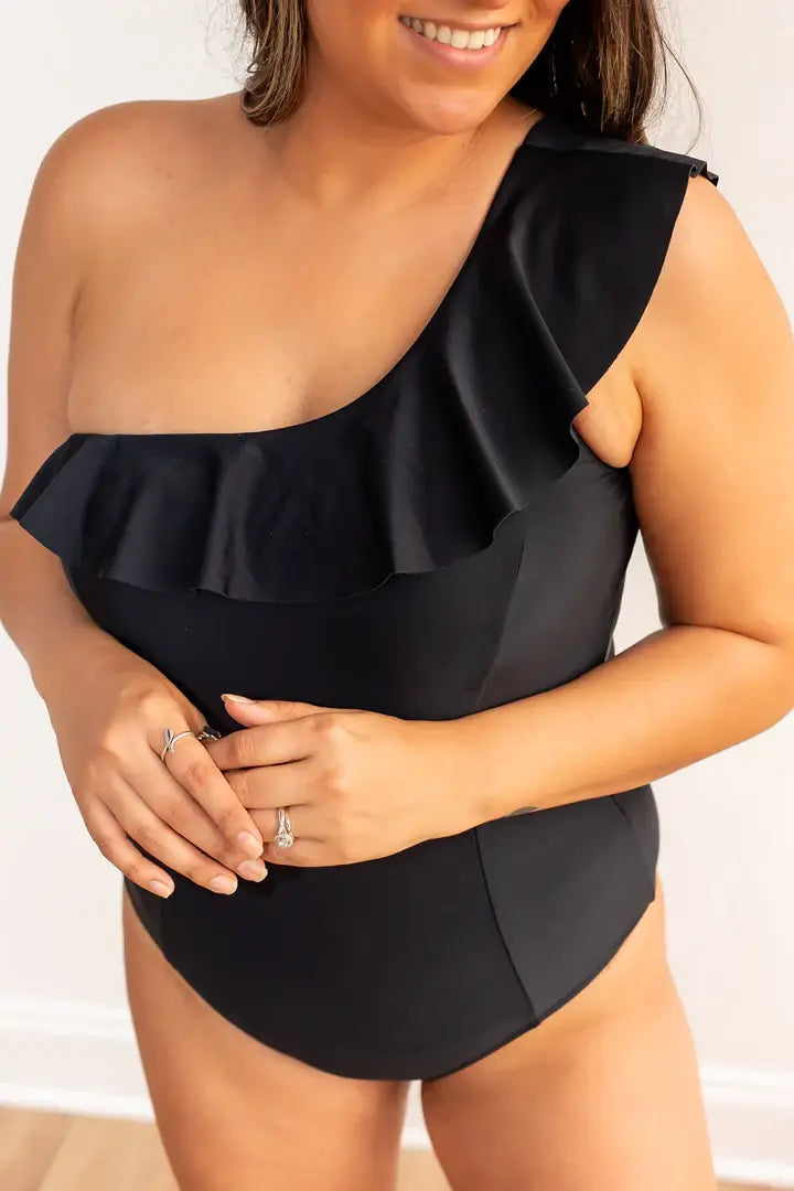 The Midnight Coast Ruffle One-Piece - Curvy