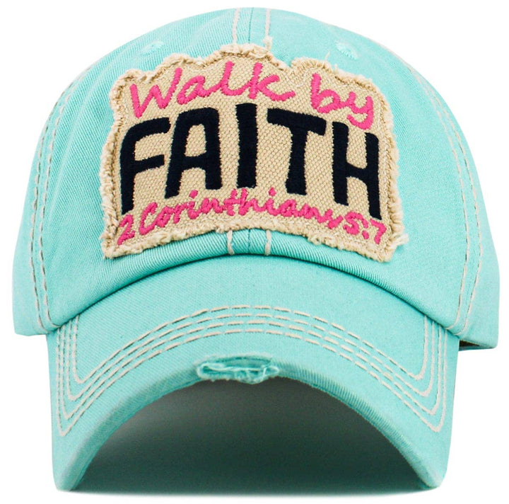 Walk By Faith Vintage Hat – Diamond Blue