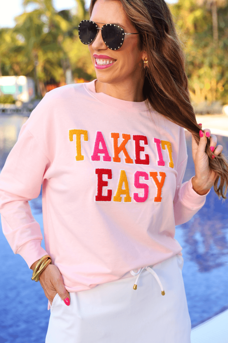 Take It Easy Patch Pullover - Reg & Curvy