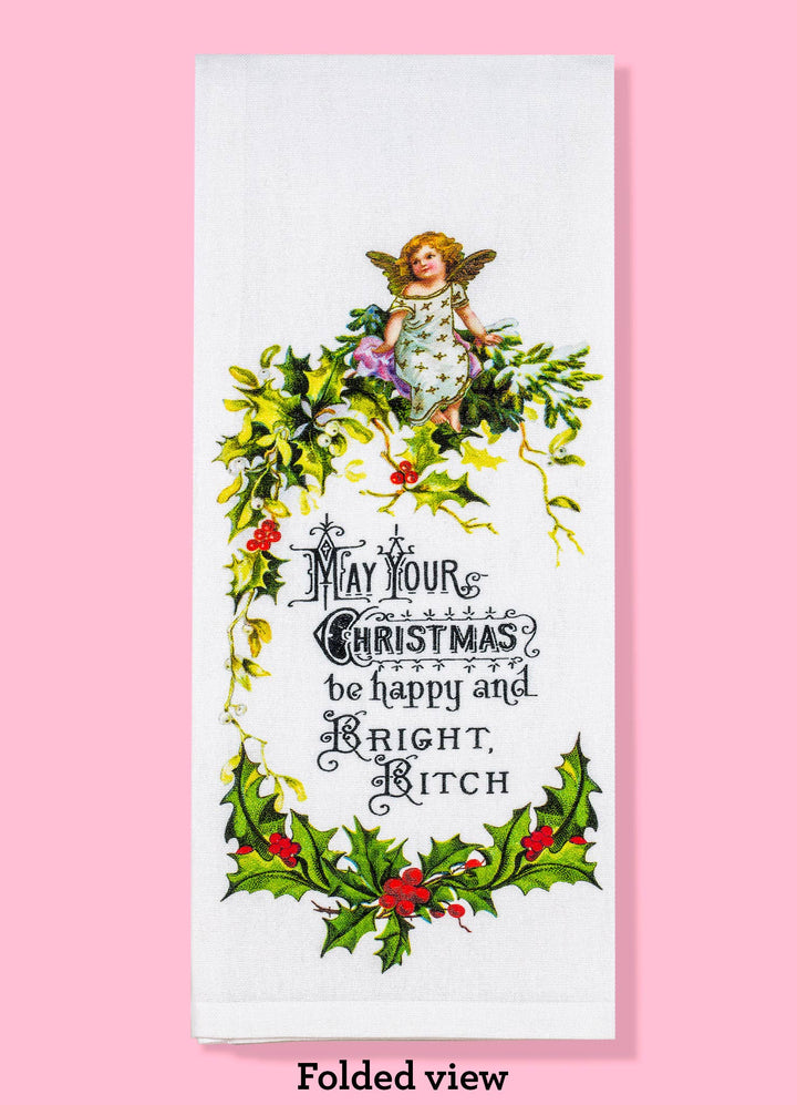 The “Bright & Bold Holiday Blessings” Tea Towel