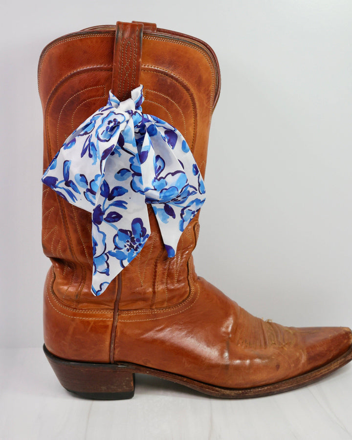 The Blue Belle Game Day Scarf – Floral Edition