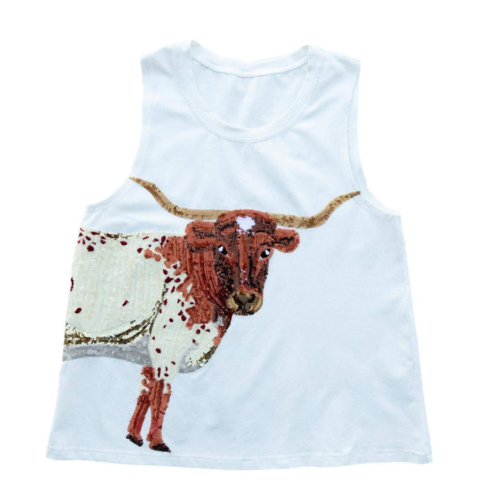 Longhorn Sequin Wrap Tank - Reg & Curvy