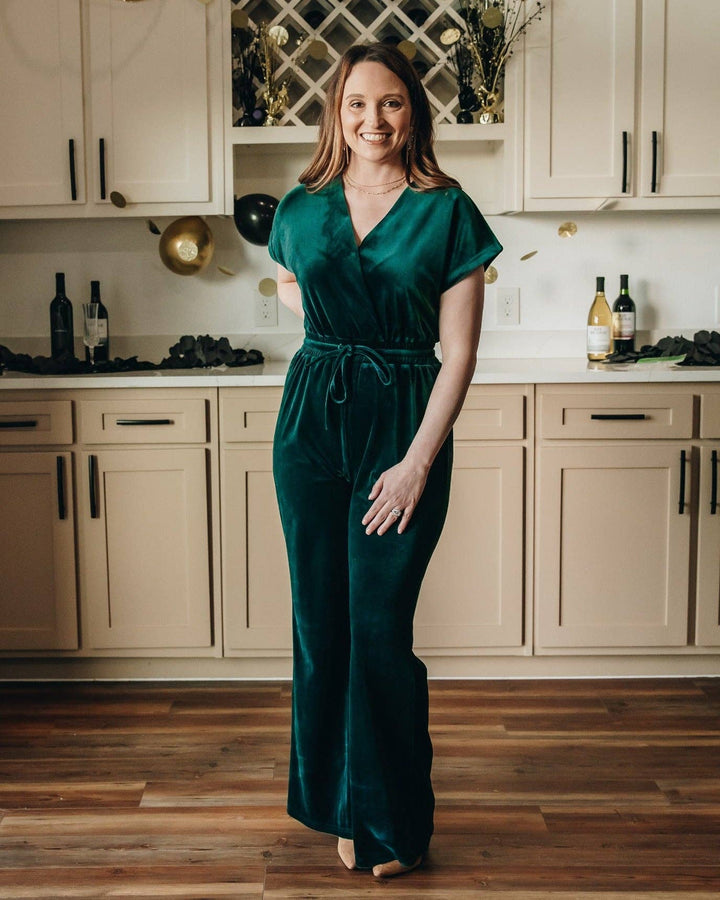 Velvet Luxe Jumpsuit in 2 Colors - Curvy