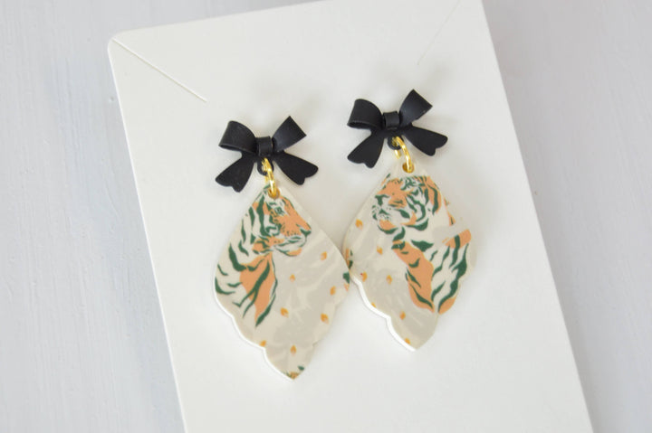 Tiger Belle Bow Earrings