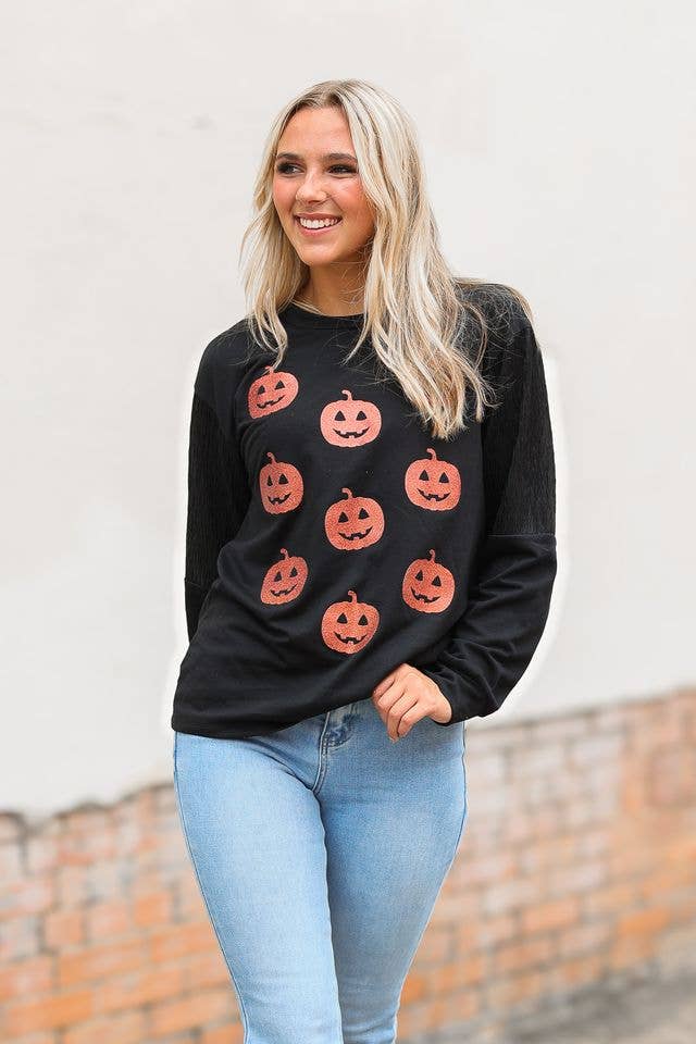 Black Pumpkin Sweater - Reg & Curvy