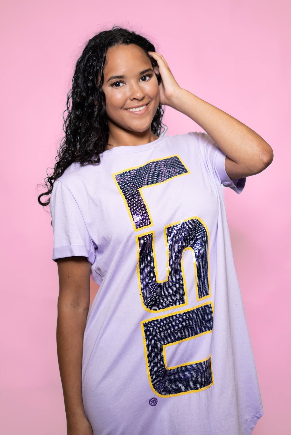 lsu sequin dress Dress Sequin Repeat T-Shirt Tiger Stripe