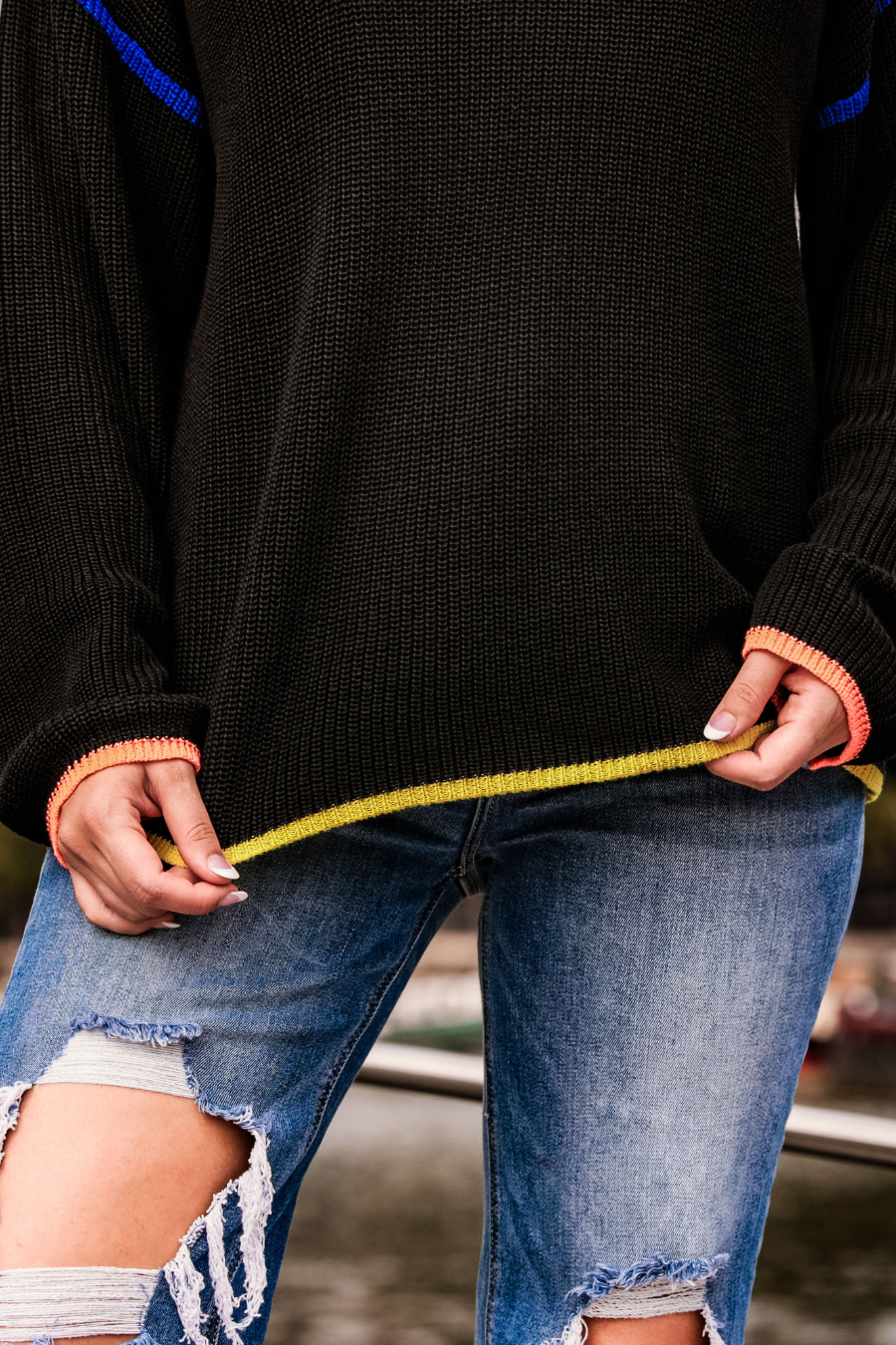 Pop Stripe Pullover - Reg & Curvy