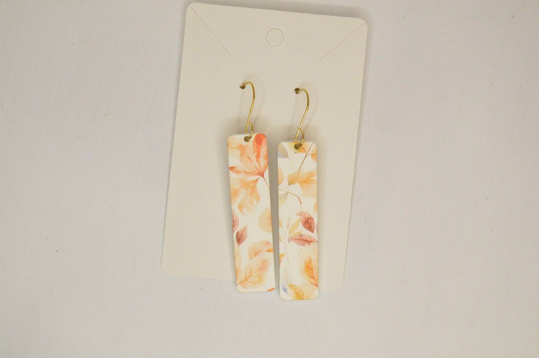 Fall Foliage Acrylic Drop Earrings