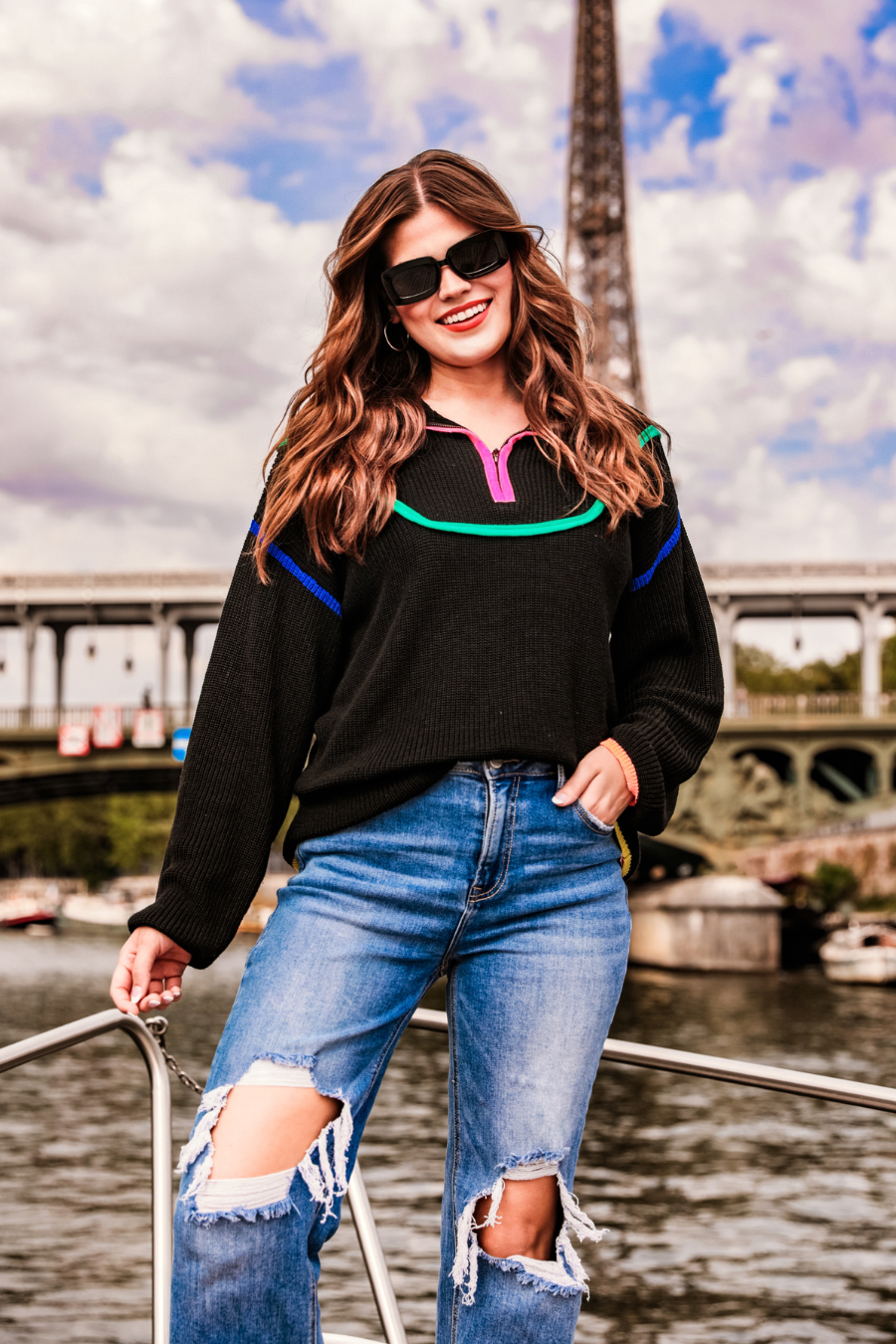 Pop Stripe Pullover - Reg & Curvy