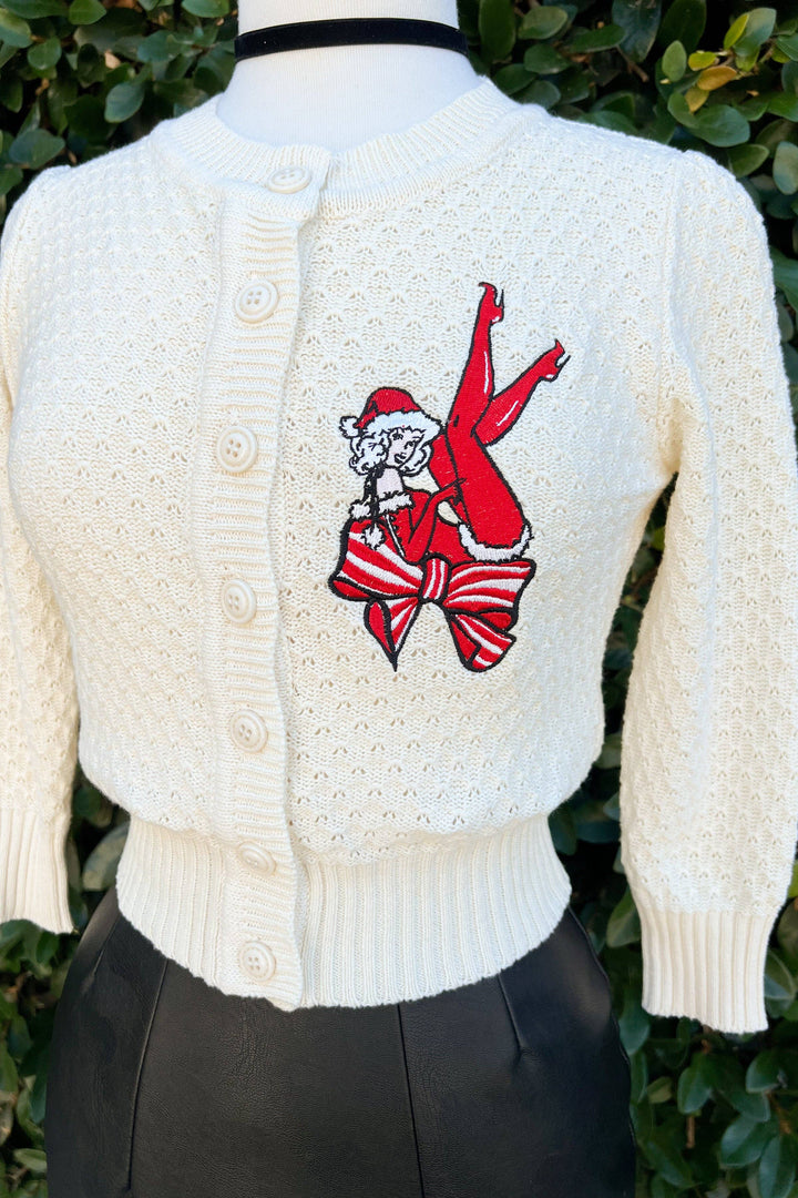 *PREORDER* Santa’s Sweetheart Cropped Cardigan - Reg & Curvy