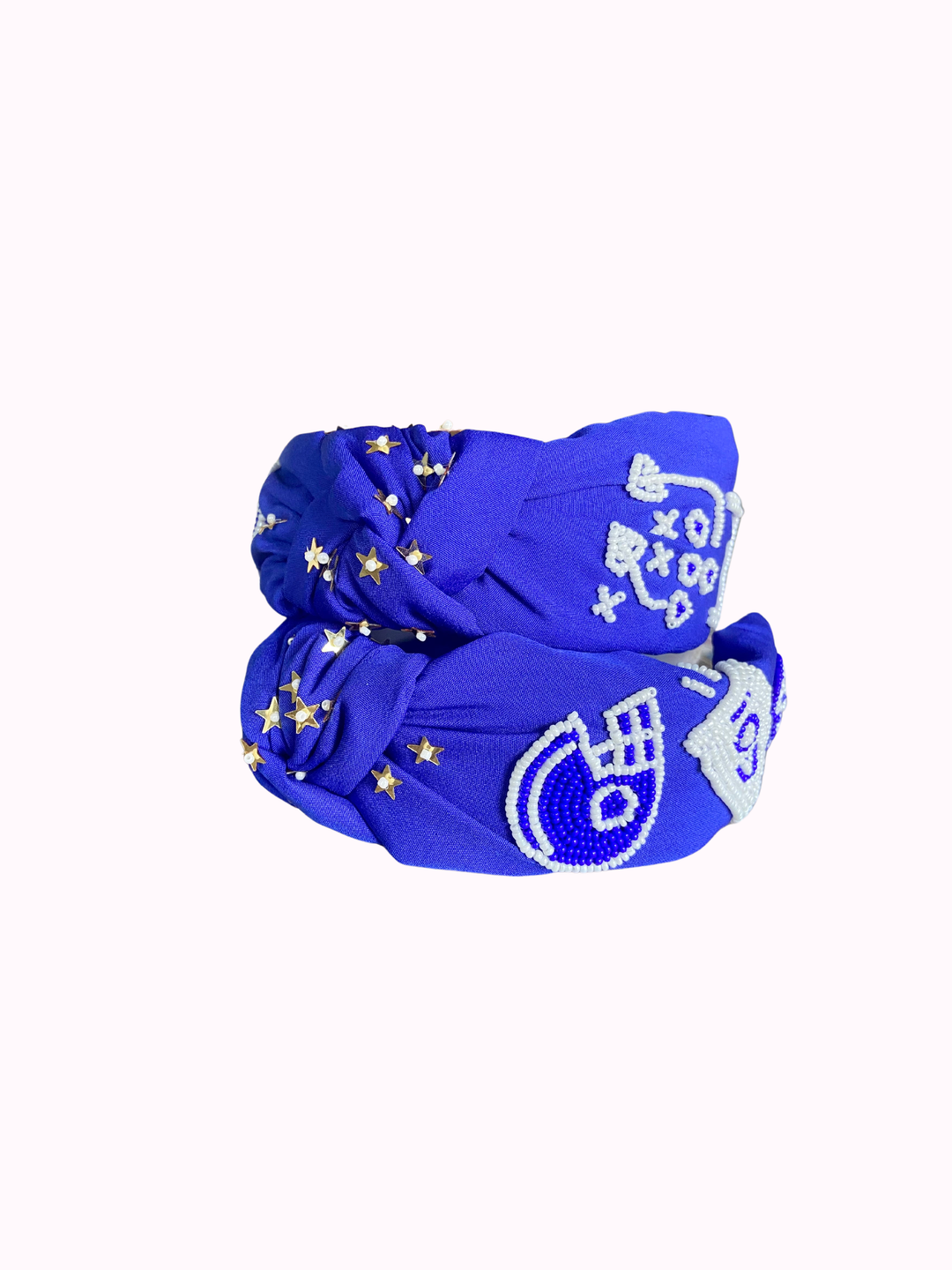 Blue & White Game Day Headband