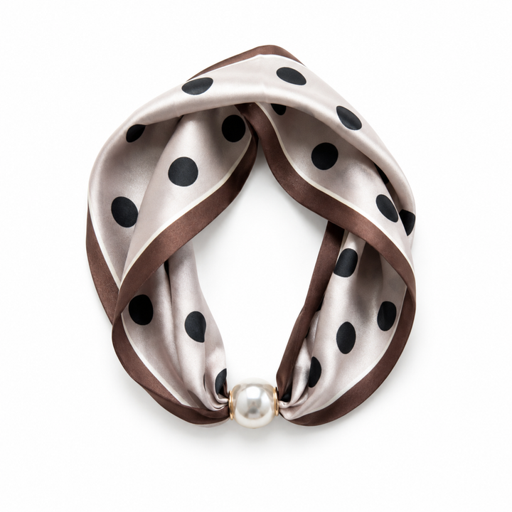 Pretty in Polka Dots Scarf Necklace