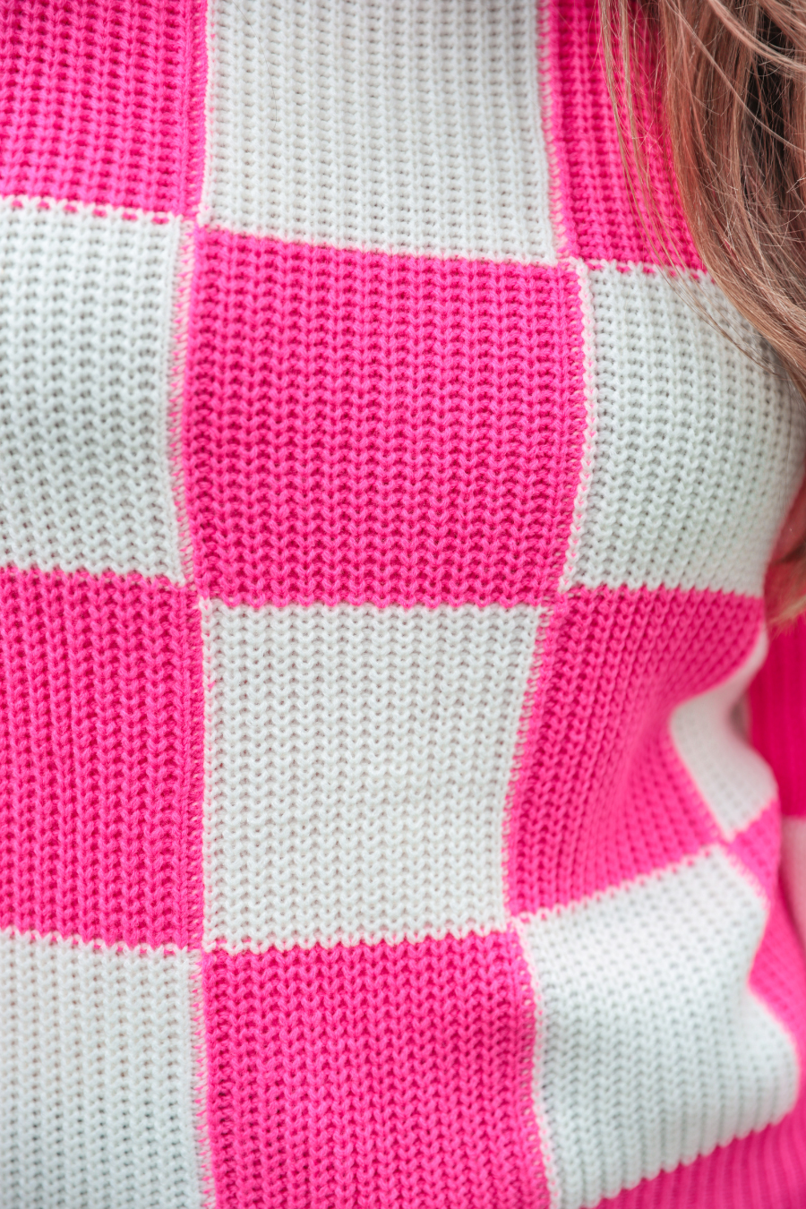 Paisley Checkered Sweater - Reg & Curvy