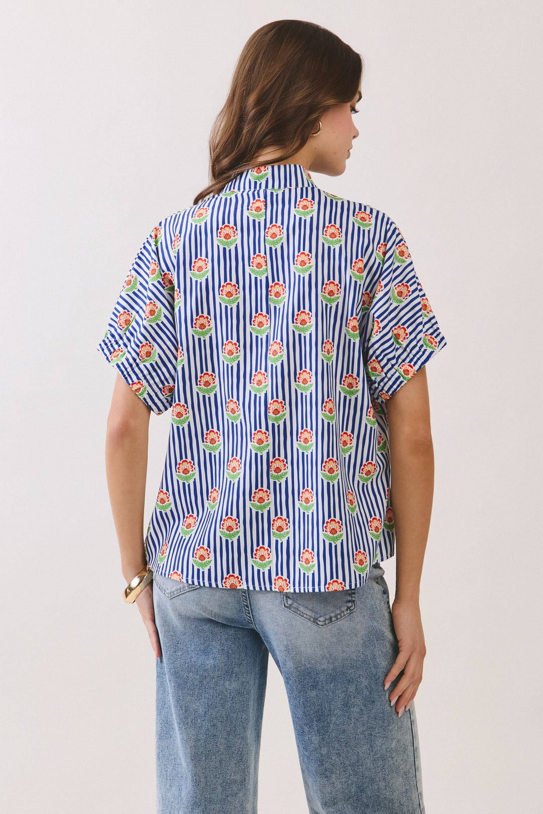 Picnic Stripe Bloom Top