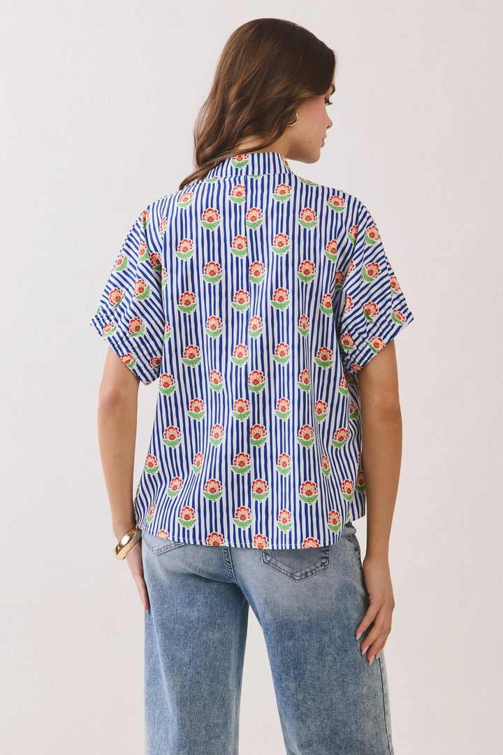Picnic Stripe Bloom Top