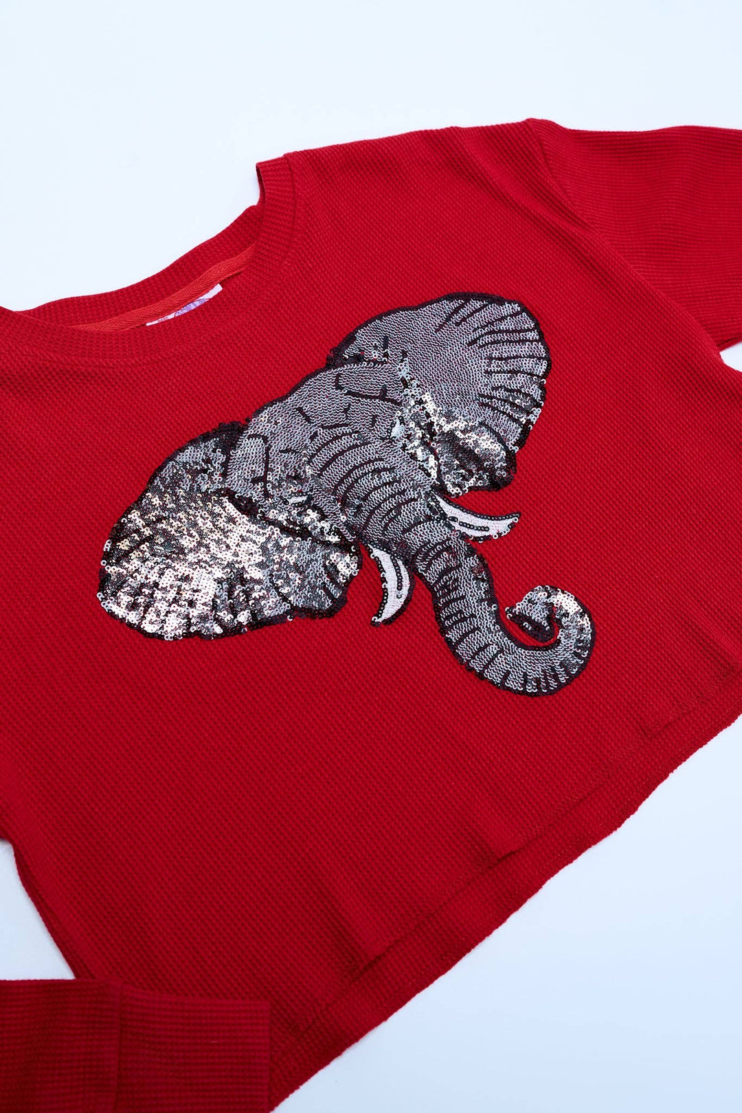 Sequined Elephant Waffle Crop - Reg & Curvy