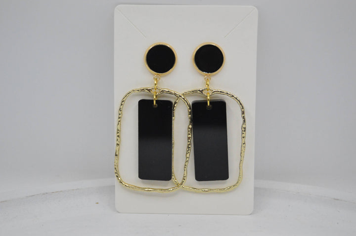 Midnight Edge Statement Earrings