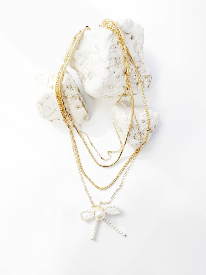 Tied Up In Pearls Necklace