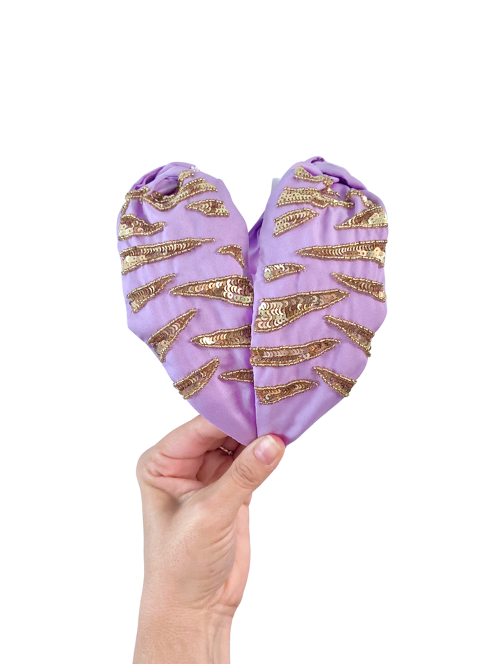 Purple & Gold Tiger Game Day Headband