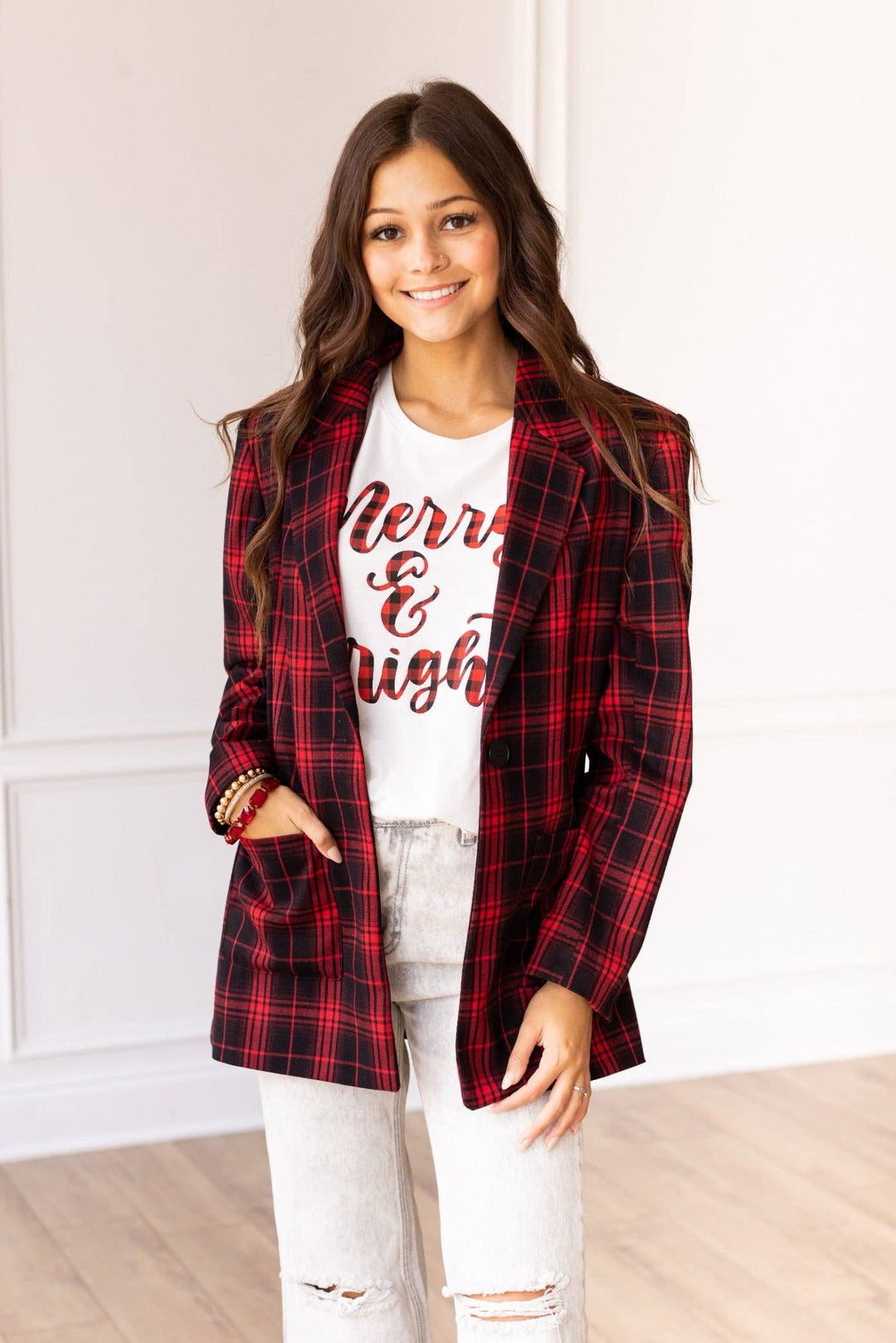 Plaid Perfection Blazer - Reg & Curvy