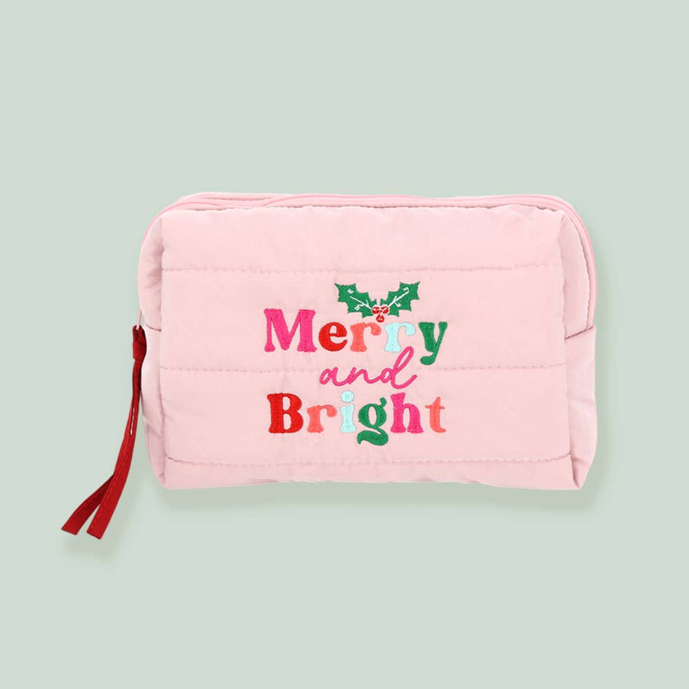 Merry & Bright Quilted Cosmetic Bag