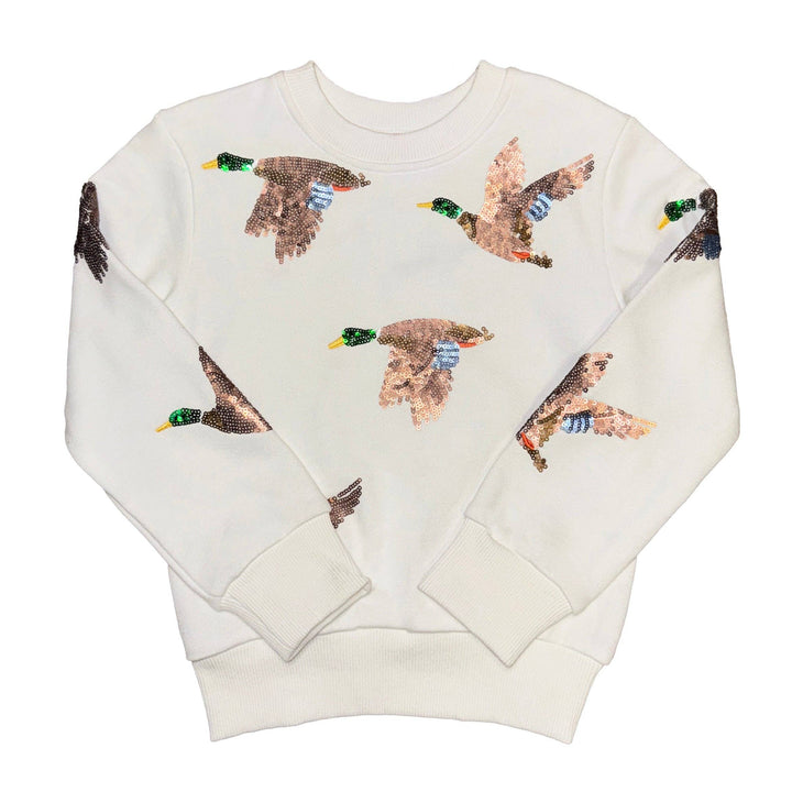 Glitter Flight Mallard Sweatshirt - Reg & Curvy