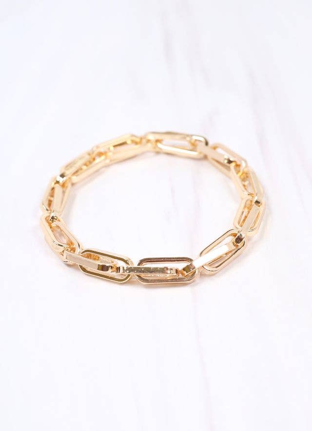 Golden Link Stretch Bracelet
