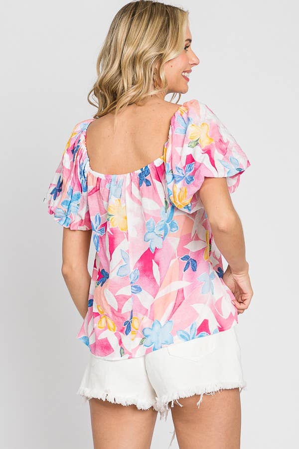 Floral Bliss Top - Curvy - Lolo Viv Boutique