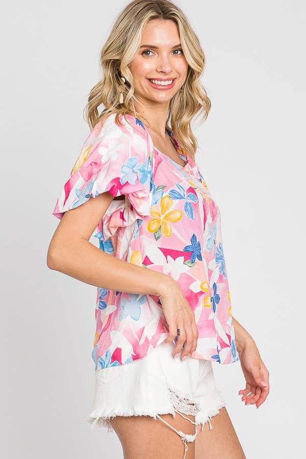 Floral Bliss Top - Curvy - Lolo Viv Boutique