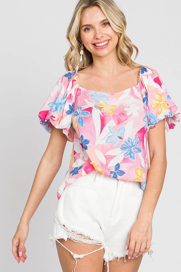 Floral Bliss Top - Curvy - Lolo Viv Boutique