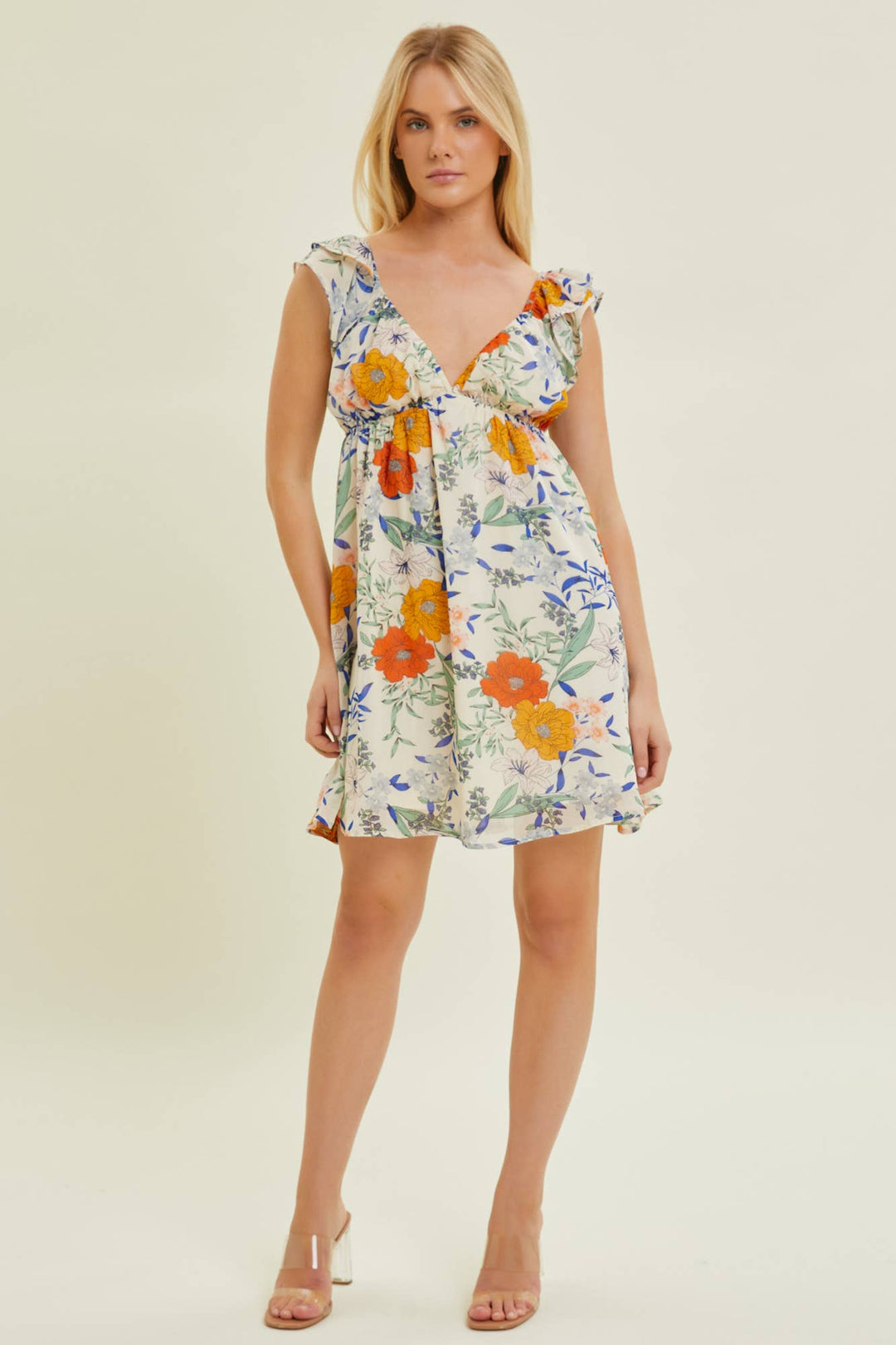 Floral Charm Mini Dress - Lolo Viv Boutique