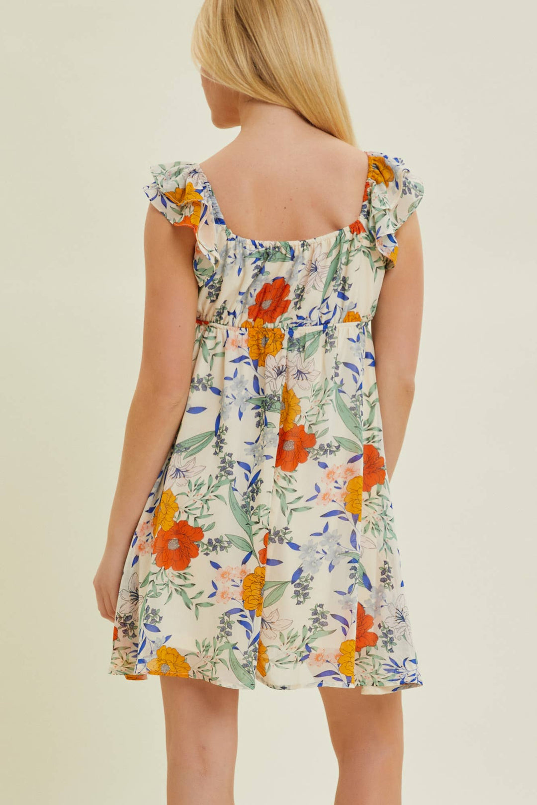 Floral Charm Mini Dress - Lolo Viv Boutique