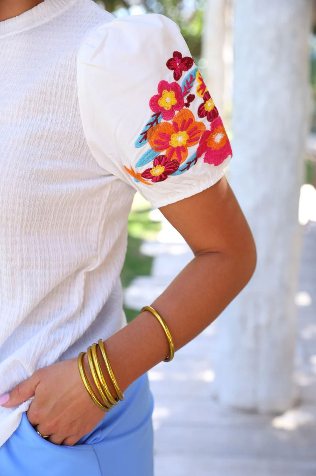 Floral Embroidered Top - Reg & Curvy - Lolo Viv Boutique